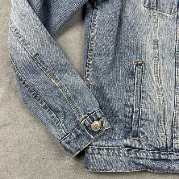Playboy for Pacsun Jacket Mens Large Denim Posse Denim Jean Button Up Trucker - Picture 2 of 10